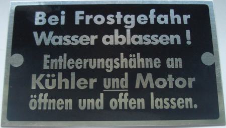 Hinweisschild für Deutz 84 mm x 52 mm