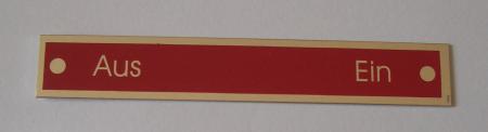 Hinweisschild "Aus /Ein" 76 mm x 12 mm