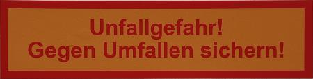 Aufkleber Unfallgefahr