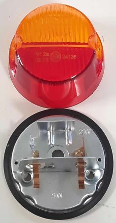 Anbauleuchte (2-Kammerleuchte) Lichtscheibe gelb/rot Ø 78 mm