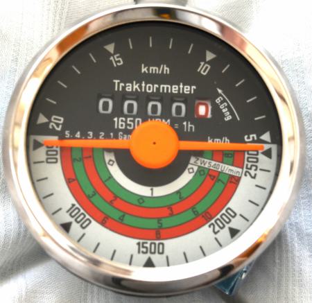 Traktormeter passend für Deutz D-Serie, D15 bis 20 km/h, passend für Schanzlin Gigant 300B, 350, 400, 450