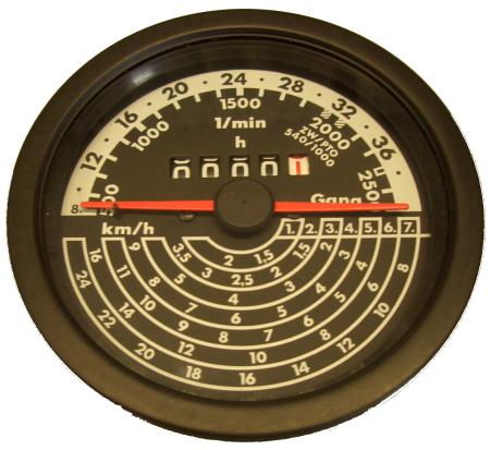 Traktormeter passend für IHC rechts drehend bis 40 km/h
