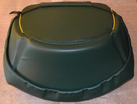 Preview: Traktor - Sitzkissen Niedriglehner grün für Deutz mit Aufschrift gestickt