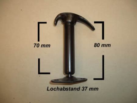 Haubenhalter aus Metall ca. 80 mm bis zum Anhaker