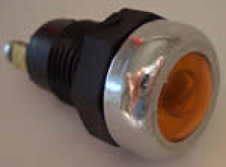 Anzeigenleuchte mit Alurand Einbaumaß Ø 17 mm gelb