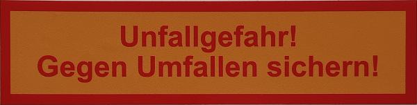 Aufkleber Unfallgefahr