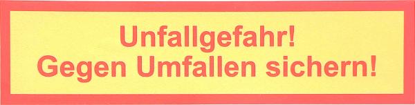 Aufkleber Unfallgefahr