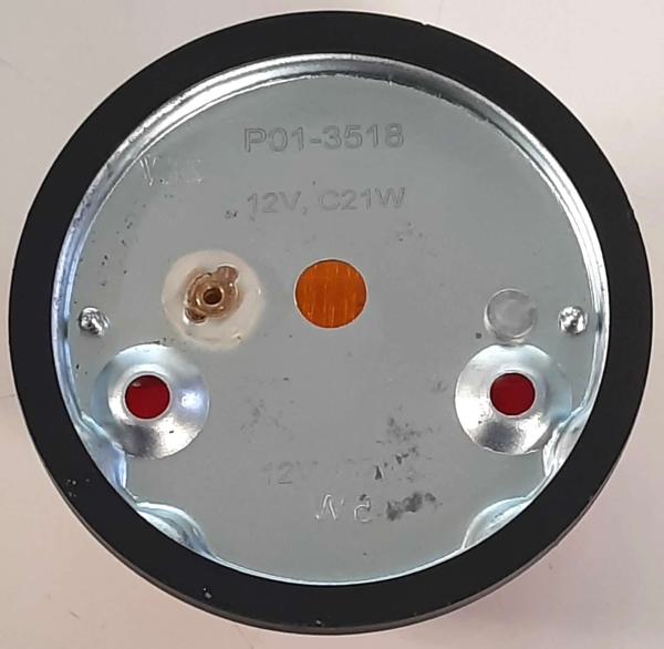 Anbauleuchte (2-Kammerleuchte) Lichtscheibe gelb/rot Ø 78 mm