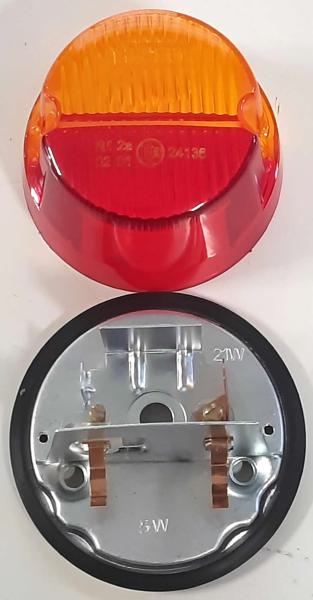 Anbauleuchte (2-Kammerleuchte) Lichtscheibe gelb/rot Ø 78 mm
