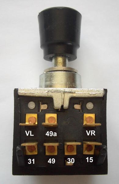 Warnblinkanlage für Einkreisblinkanlagen 12 Volt Einbaumaß Ø 12 mm