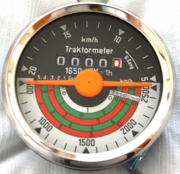 Traktormeter passend für Deutz D-Serie, D15 bis 20 km/h, passend für Schanzlin Gigant 300B, 350, 400, 450