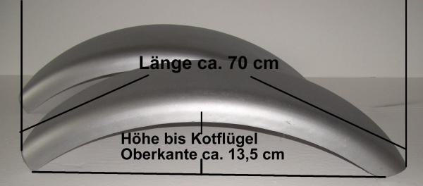 Kotflügel für 20 Zoll Reifen Breite ca 22,5 cm Länge ca 70 cm passend für Fendt usw.