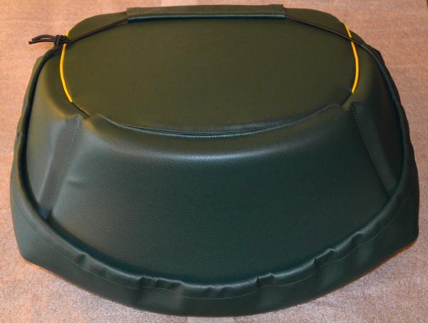 Traktor - Sitzkissen Niedriglehner grün für Deutz mit Aufschrift gestickt