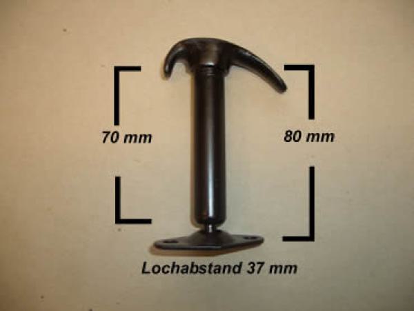 Haubenhalter aus Metall ca. 80 mm bis zum Anhaker