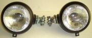 Hauptscheinwerfer Willy Ø 105 mm Glas gewölbt liegend Steckanschluß Ring schwarz