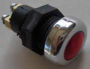 Anzeigenleuchte mit Alurand Einbaumaß  Ø 17 mm rot