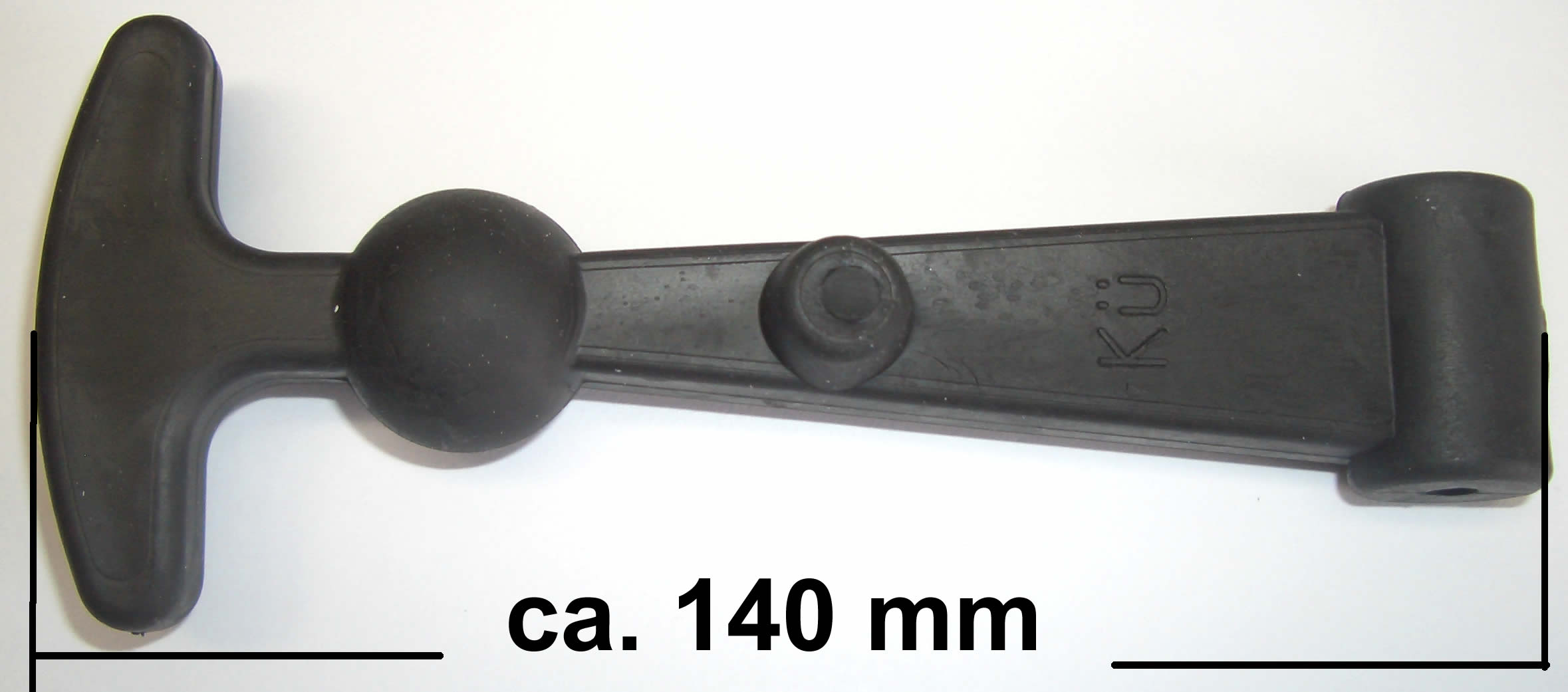 Oldtimer Jehle - Haubenhalter aus Gummi ca. 140 mm lang