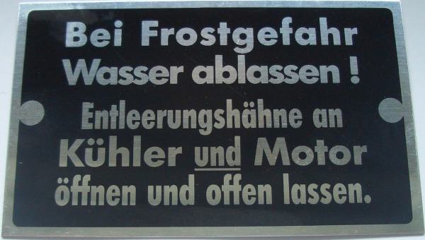 Hinweisschild für Deutz 84 mm x 52 mm