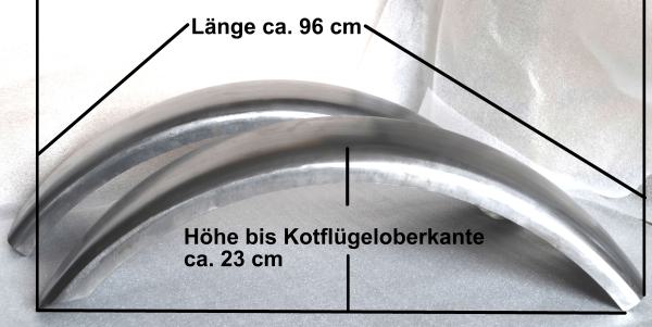 Kotflügel für 20 Zoll Reifen Breite ca 22 cm Länge ca 96 cm