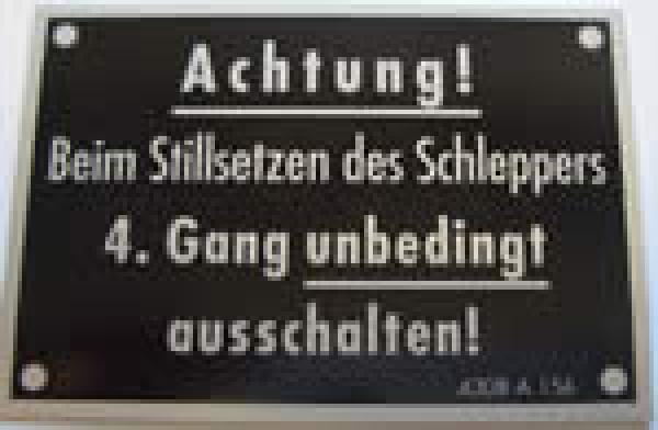 Hinweisschild "ACHTUNG" 74 mm x 51 mm